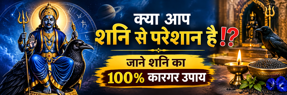 Shani Dev ke upay banner showing effective remedies for Shani Dosh