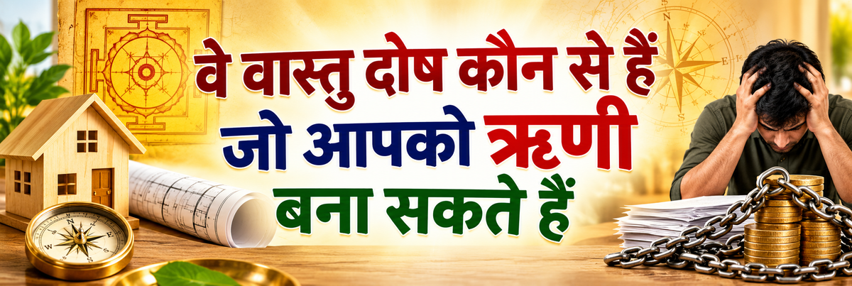 घर के मुख्य वास्तु दोष जो आपको ऋणी और कर्जदार बना सकते हैं और उनके उपाय
