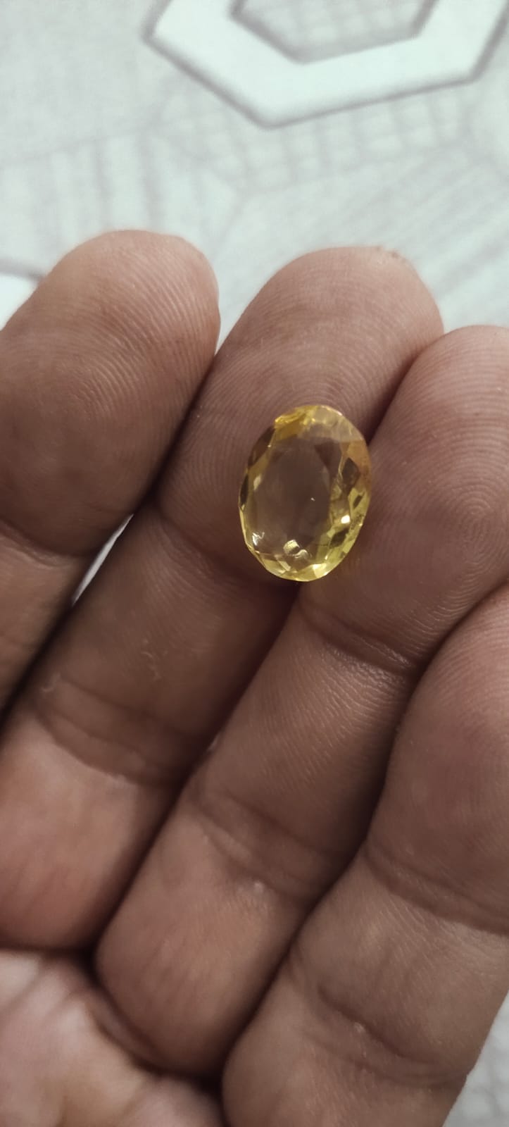 Certified natural Citrine sunhla  stone 8.10 carat