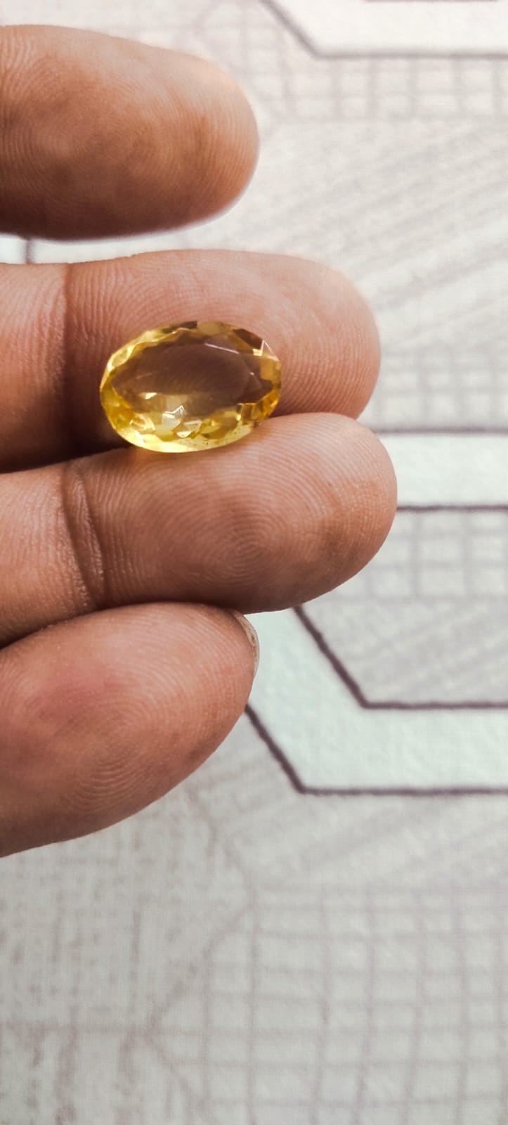 Certified natural Citrine sunhla  stone 8.10 carat